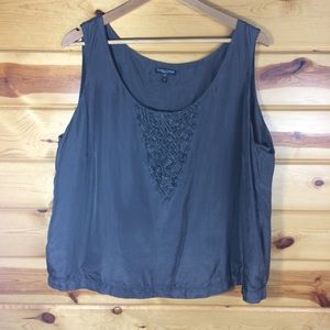 Eileen Fisher Sleeveless Top Silk Ruffles 3X